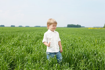 Portrait of in the summer outdoors