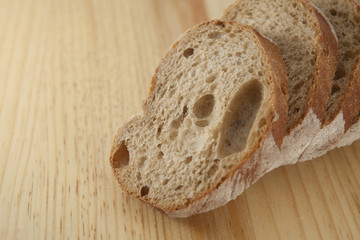 Fresh bread sliced