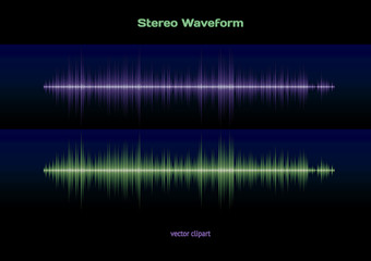Stereo sound waveform