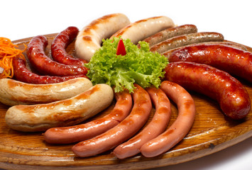 Grilled sausages