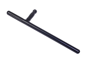 Rubber baton lying on a white background