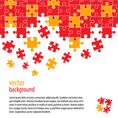 Puzzle pieces vector design