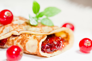 Pfannkuchen mit Marmelade