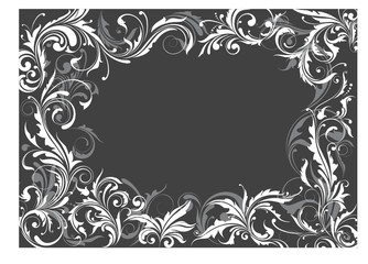 Grey floral background