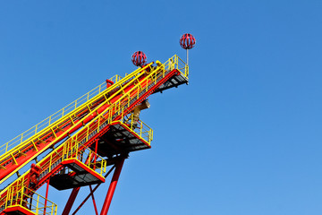 Starting ramp of a roller coaster