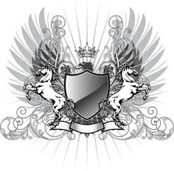 Naklejka premium Coat of arms with horse