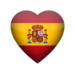 Fototapeta premium Spanish Flag Love Heart