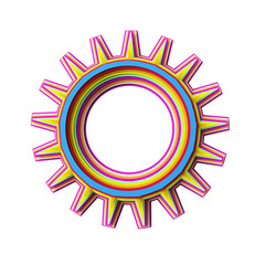 Icon cut from colored paper