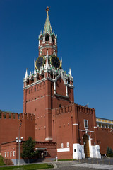 Fototapeta na wymiar Спасская (Фроловская) башня Московского Кремля.