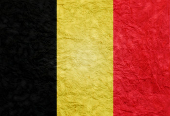 Fototapeta premium Paper style flag of Belgium