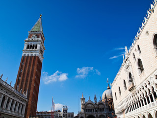 Fototapeta na wymiar The San Marco square in Venice, Italia