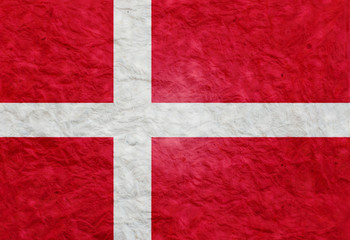 Fototapeta premium Paper style flag of Denmark