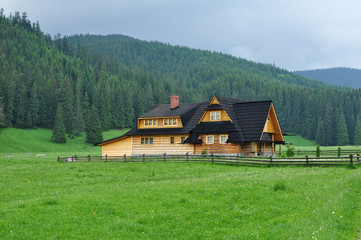 Wooden house - Tatra mountains - obrazy, fototapety, plakaty