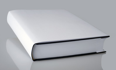 White plain book