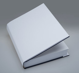 White book with plain cover