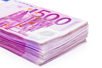 Viele 500 Eurogeld Banknoten