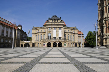 Fototapeta na wymiar Chemnitz Opera, Plac Teatralny, Saksonia, Niemcy