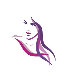 Beautiful woman logo