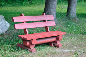 Red bench