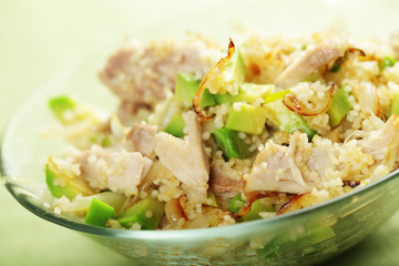 Warm chicken salad