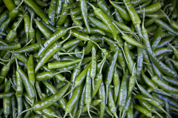 Green chili peppers