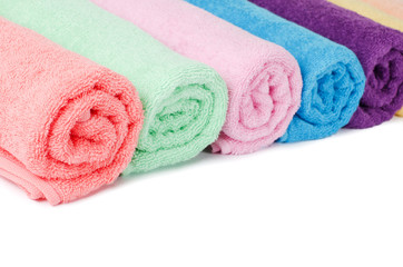 Obraz na płótnie Canvas The combined colour towels