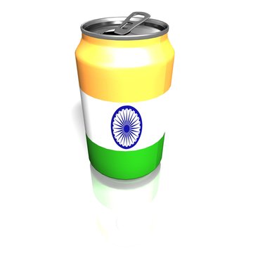 LATTINA CON BANDIERA INDIA