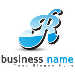 Fototapeta premium logo business design, lettre R