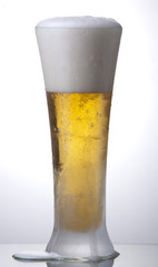 Light beer in glass