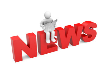 Person read newspaper