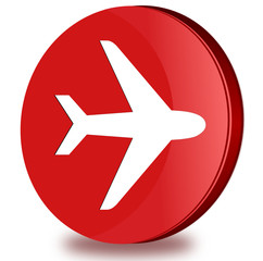 Airplain glossy icon