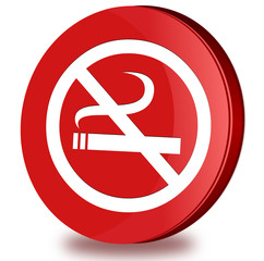 No smoking glossy icon