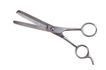 Barbers thinning scissors, isolated on white