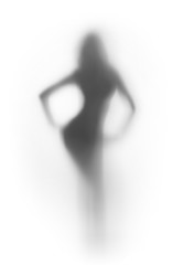 Sexy woman silhouette from front