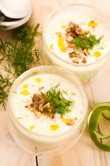 Tarator - traditional bulgarian cold summer soup