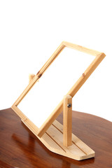 small standing mirror in pine frame 