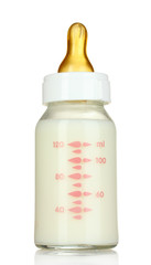 baby bottle isolated on white