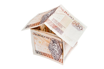 banknote home with polish money