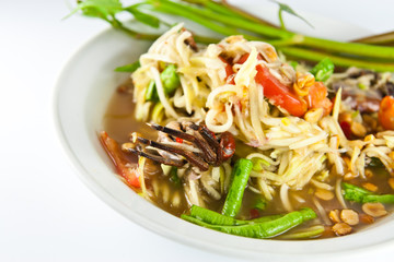 green papaya salad thai food
