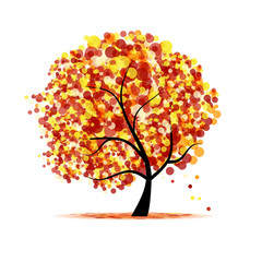 Fototapeta na wymiar Abstract autumn tree for your design