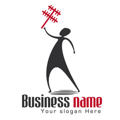 logo homme et antenne