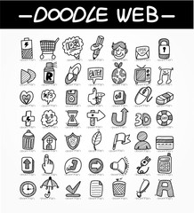 web doodle icon set