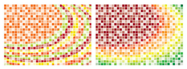 Mosaic abstract backgrounds in vector format.