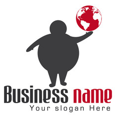 logo bonhomme et planisphère