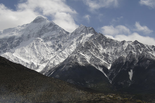 Blick auf das Annapurna Massiv,Himalaya