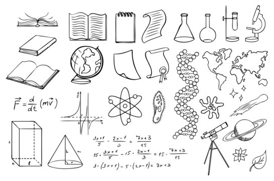 science and education vector set