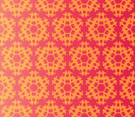 Seamless damask flowers on a red background