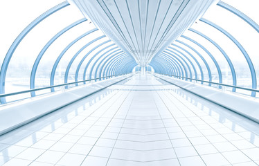 spacious diminishing transparent hallway