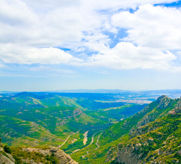 Fototapeta premium view from Montserrat