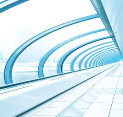 blue spacious corridor